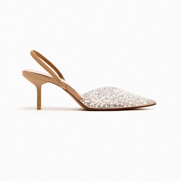 ZARA PEARL HEELED SLINGBACKS - Picture 5 of 6